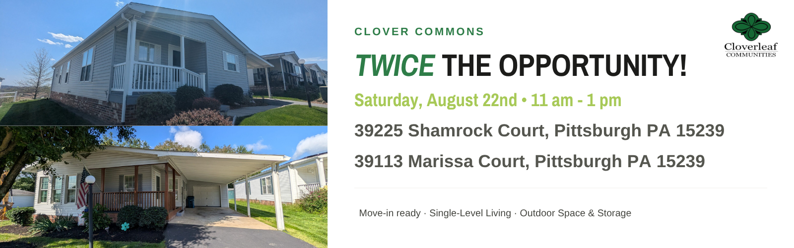 Open House Banner — 39225 Shamrock_39113 Marissa